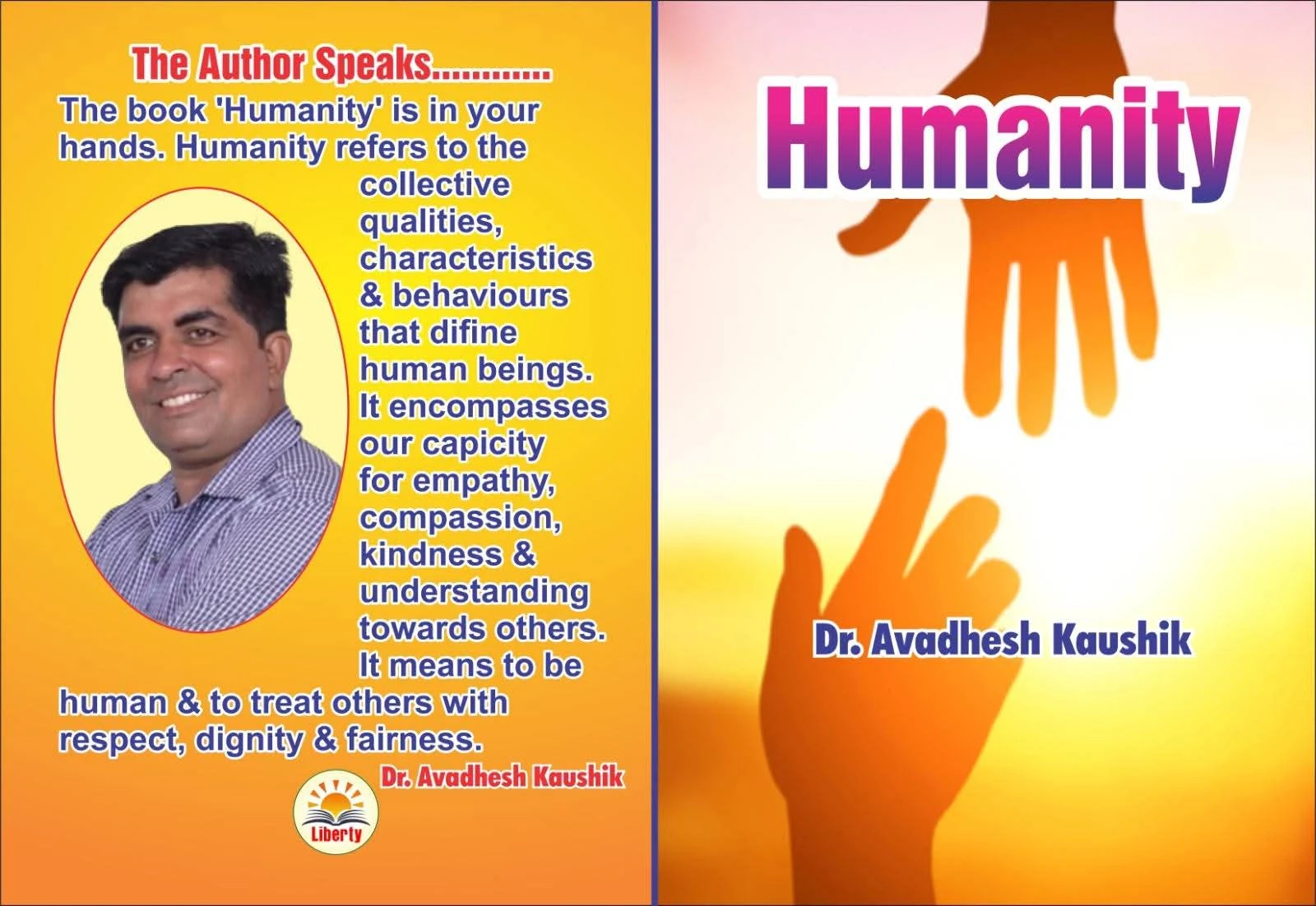 Cover spread of Humanity by Dr. Avadhesh Kaushik